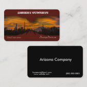 Arizona Saguaro Cactus Sunset Visitekaartje (Voorkant / Achterkant)