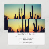 Arizona Saguaro Cactus Sunset Wedding RSVP-kaarten RSVP Kaartje (Voorkant / Achterkant)