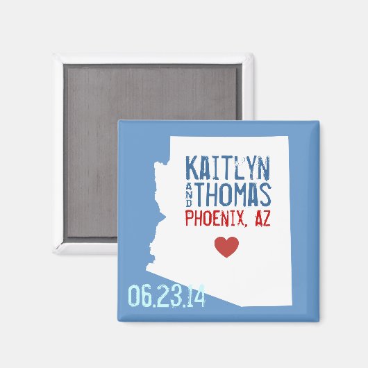 Arizona Save the Date - stad Magneet (Voorkant / Achterkant)