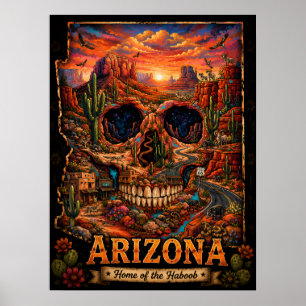 Arizona Schedel Illusie Astigmatisme TOESTAND va Poster