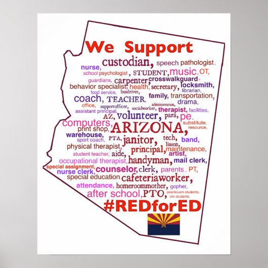 Arizona School Support Poster (Voorkant)