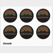 Arizona sedona Grand canyon landschap retro Ronde Sticker (Vel)