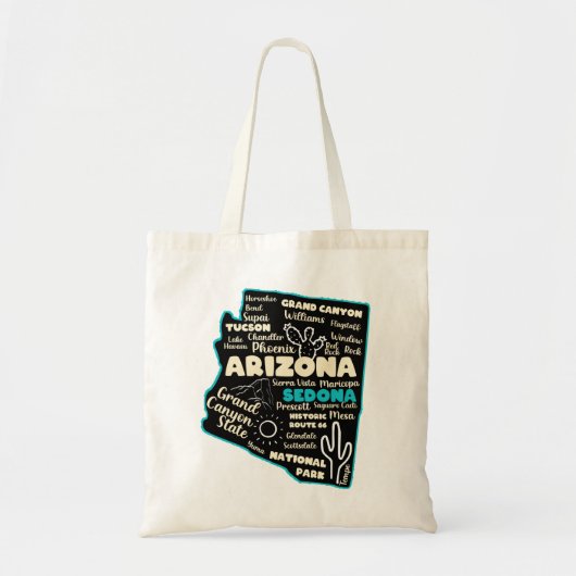 Arizona Sedona-kaart arizona staat voor toerisme Tote Bag (Voorkant)