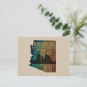 Arizona Sedona kaart grand canyon landschap retro (Staand voorkant)