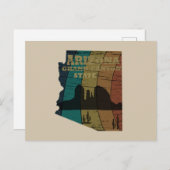 Arizona Sedona kaart grand canyon landschap retro (Voorkant / Achterkant)