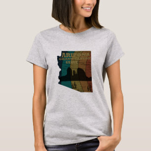 Arizona Sedona kaart grand canyon landschap retro T-shirt