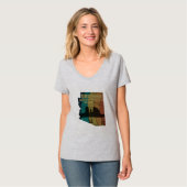 Arizona Sedona landschap als kaart T-shirt (Voorkant volledig)