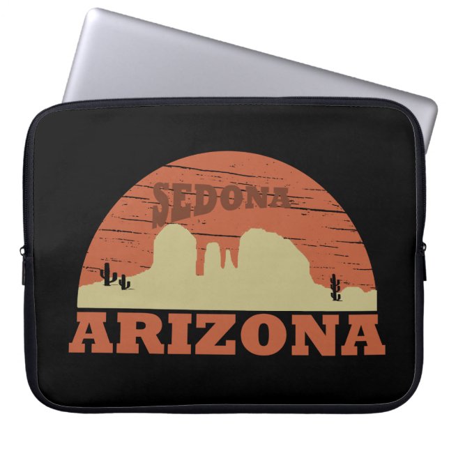 Arizona sedona landschap  az retro laptop sleeve (Voorkant)