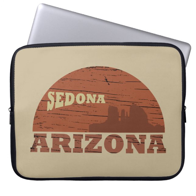 Arizona sedona landschap  az retro laptop sleeve (Voorkant)