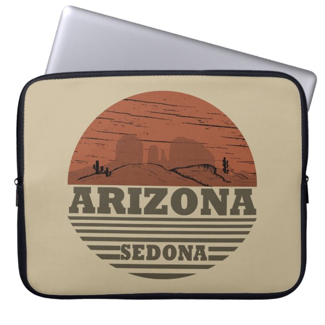 Arizona sedona landschap  az retro laptop sleeve (Voorkant)
