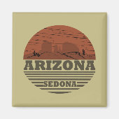 Arizona Sedona landschap az retro Magneet (Voorkant)