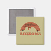 Arizona sedona landschap  az retro magneet (Voorkant / Achterkant)