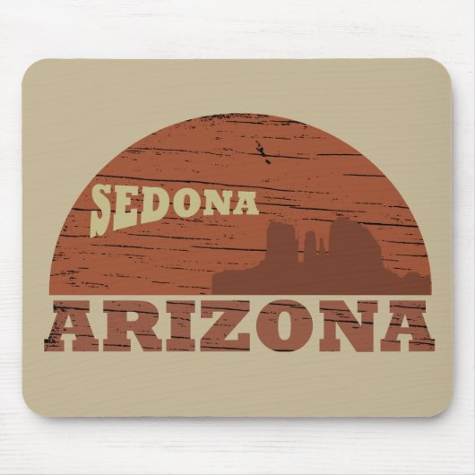 Arizona sedona landschap  az retro muismat (Voorkant)
