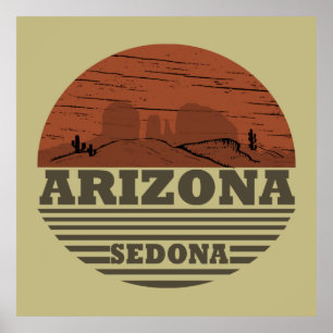 Arizona Sedona landschap az retro Poster