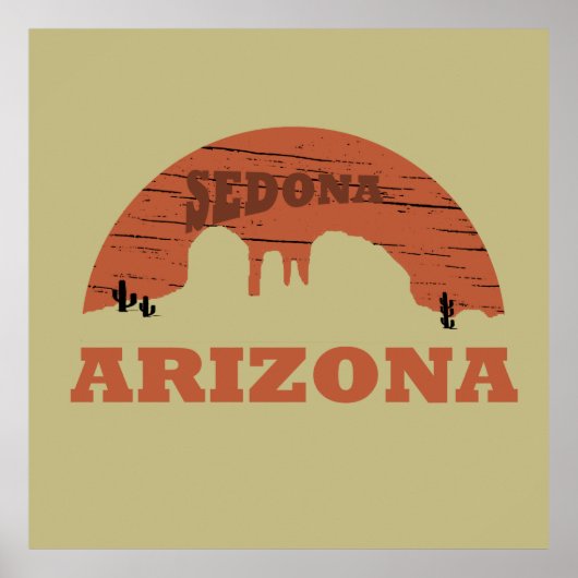 Arizona sedona landschap  az retro poster (Voorkant)