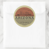 Arizona Sedona landschap  az retro Ronde Sticker (Tas)