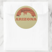 Arizona sedona landschap  az retro ronde sticker (Tas)