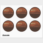 Arizona Sedona landschap  az retro Ronde Sticker (Vel)