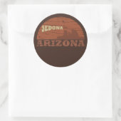 Arizona Sedona landschap  az retro Ronde Sticker (Tas)