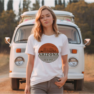 Arizona Sedona landschap az retro T-shirt