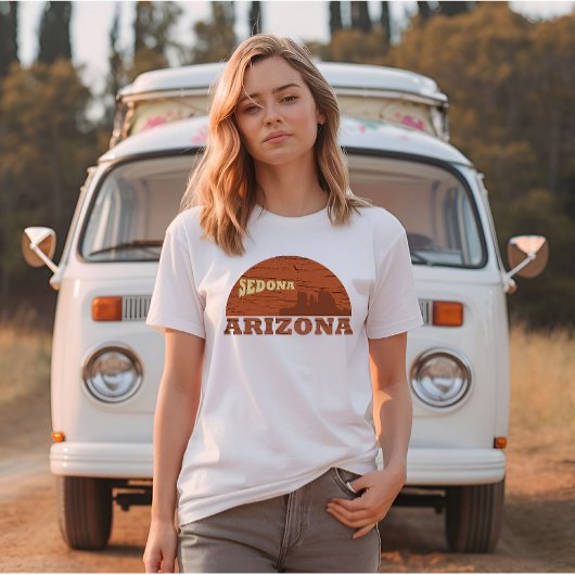 Arizona Sedona landschap az retro T-shirt