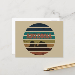 Arizona Sedona landschap  az zonsondergang retro Feestdagenkaart