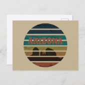 Arizona Sedona landschap  az zonsondergang retro Feestdagenkaart (Voorkant / Achterkant)