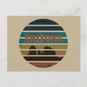 Arizona Sedona landschap  az zonsondergang retro Feestdagenkaart (Voorkant)