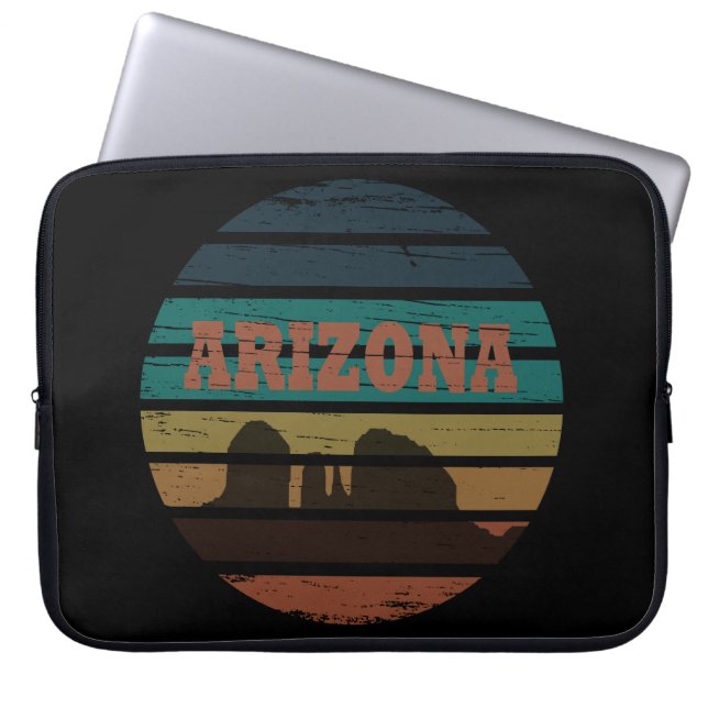 Arizona Sedona landschap  az zonsondergang retro Laptop Sleeve (Voorkant)