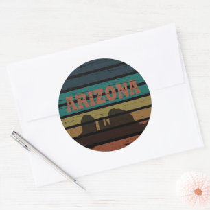 Arizona Sedona landschap  az zonsondergang retro Ronde Sticker