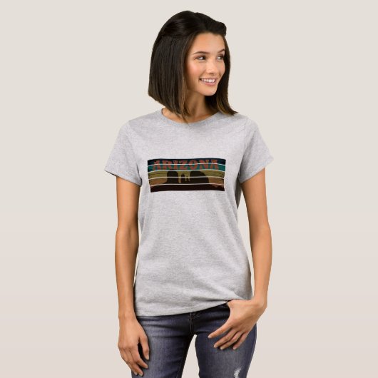 Arizona Sedona landschap  az zonsondergang retro T-shirt (Voorkant volledig)
