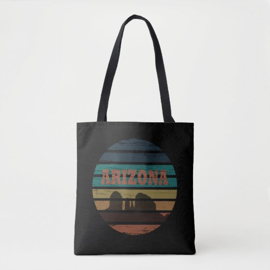 Arizona Sedona landschap  az zonsondergang retro Tote Bag (Voorkant)