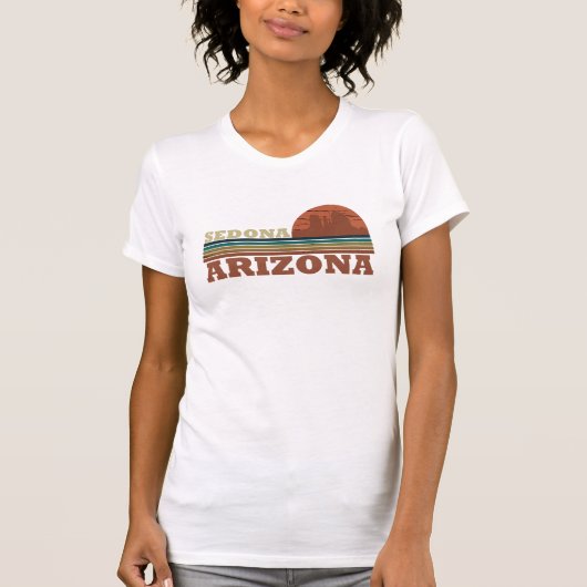 Arizona Sedona landschap  retro az T-shirt (Voorkant)