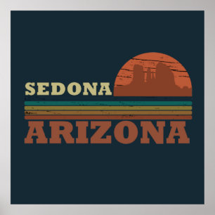 Arizona Sedona zonsondergang az retro Poster
