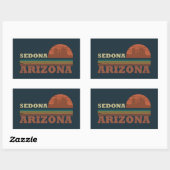 Arizona Sedona  zonsondergang az retro Rechthoekige Sticker (Vel)