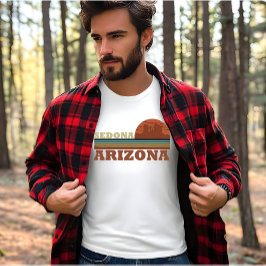 Arizona Sedona  zonsondergang az retro T-shirt