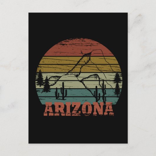 Arizona Sedona  zonsondergang retro az Briefkaart (Voorkant)