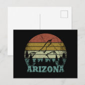 Arizona Sedona  zonsondergang retro az Briefkaart (Voorkant / Achterkant)