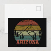 Arizona Sedona  zonsondergang retro az Briefkaart (Voorkant / Achterkant)