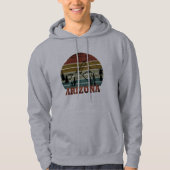 Arizona Sedona zonsondergang retro az Hoodie (Voorkant)