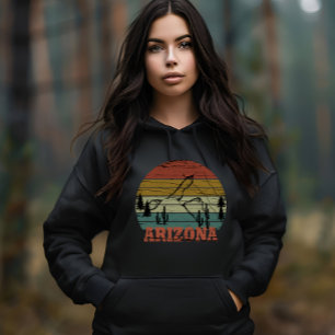 Arizona Sedona zonsondergang retro az Hoodie