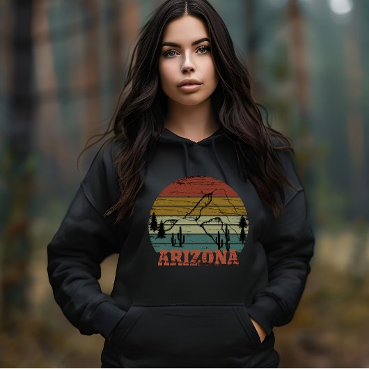 Arizona Sedona  zonsondergang retro az Hoodie
