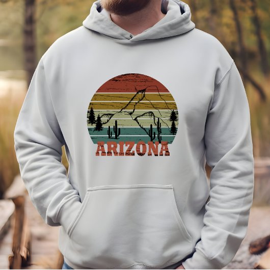 Arizona Sedona zonsondergang retro az Hoodie