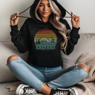Arizona Sedona zonsondergang retro az Hoodie