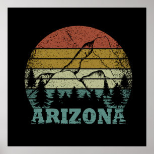 Arizona Sedona  zonsondergang retro az Poster