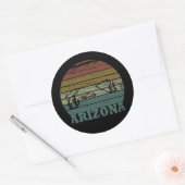 Arizona Sedona  zonsondergang retro az Ronde Sticker (Envelop)