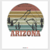 Arizona Sedona  zonsondergang retro az Sticker (Vel)