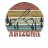 Arizona Sedona  zonsondergang retro az Sticker (Voorkant)