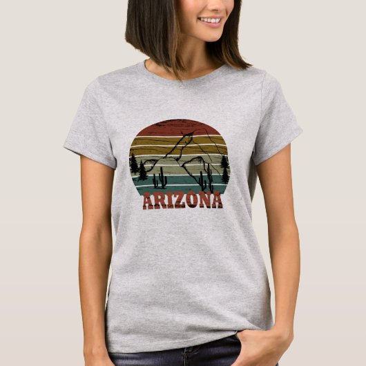 Arizona Sedona  zonsondergang retro az T-shirt