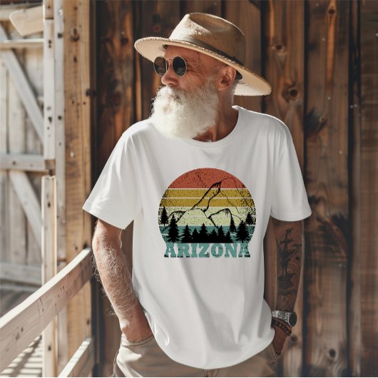 Arizona Sedona  zonsondergang retro az T-shirt